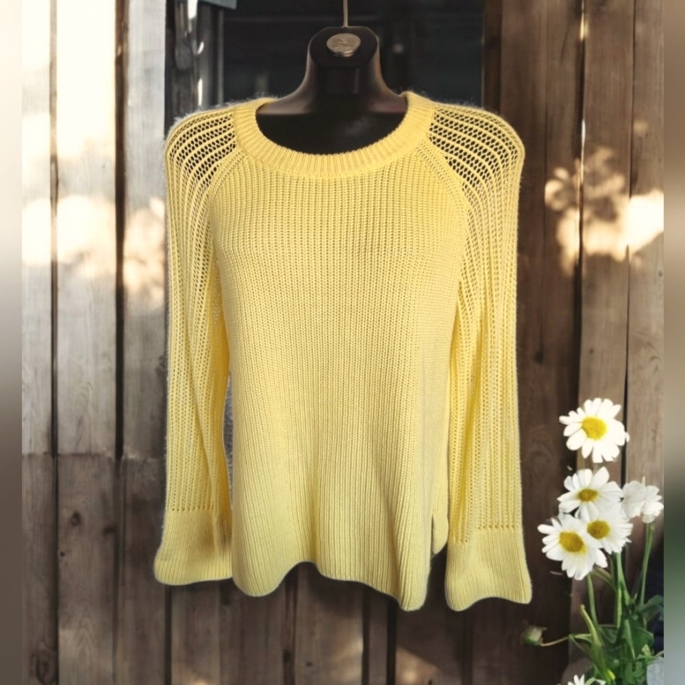 Design History Bright Sunny Yellow Loose Knit Sweater